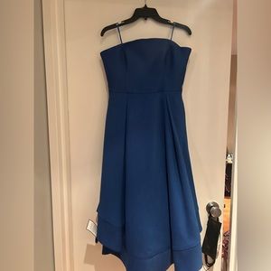 Brand new C/MEO COLLECTIVE ROYAL BLUE. Below the knee but above the ankle.